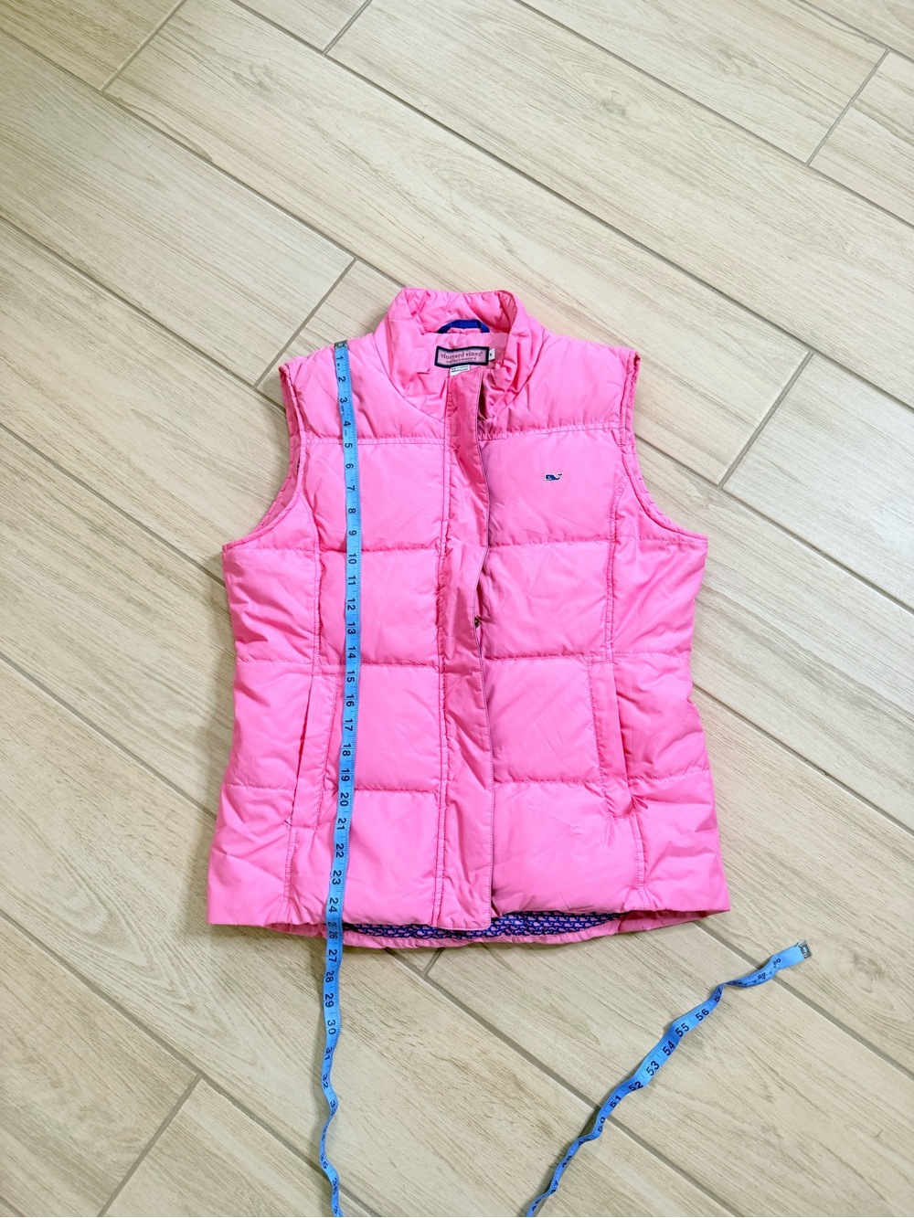 Vineyard Vines Womens Quilted Puffer Vest Pink Full Zip Lightweight Size M - Picture 6 of 8
